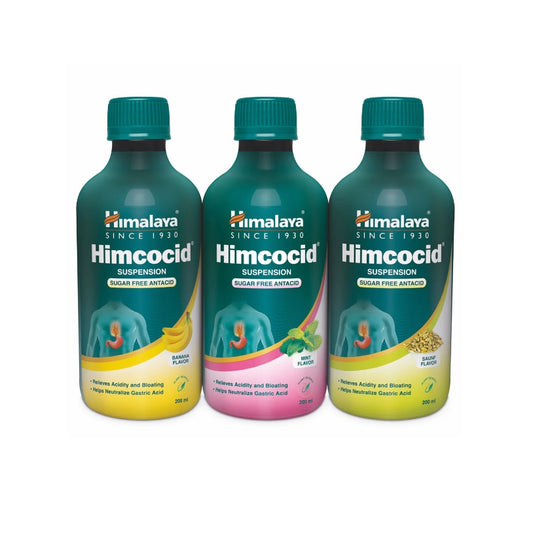 Himalaya Herbal Ayurvedic Himcocid-SF со вкусом саунфа, мяты и банана Полный антацид, жидкость Beyond Just Relief