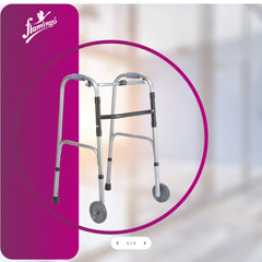 Flamingo Health Orthopaedic Walker with Castor (2 Way wheels) Universal Code 2176