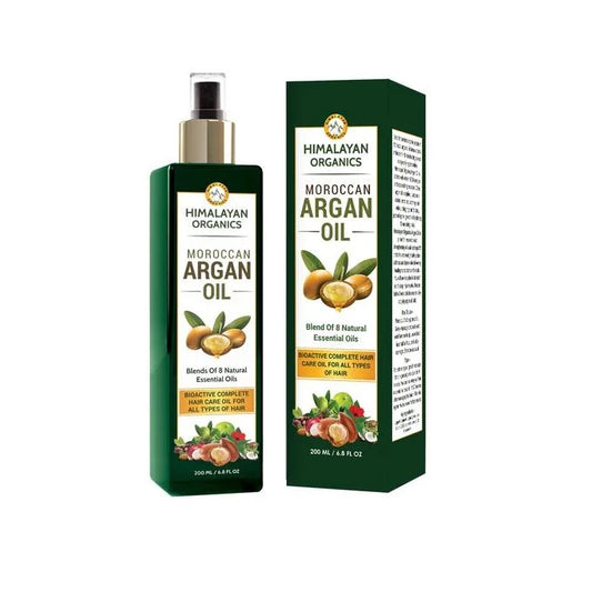 Himalayan Organics Marokkanisches Arganöl für Haarwachstum, ohne Parabene und Mineralöl, 200 ml