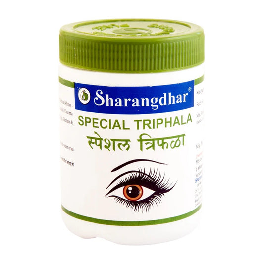 Sharangdhar Ayurvedische Spezial-Triphala-Lösung für Sehschwäche, Bindehautentzündung, Tabletten