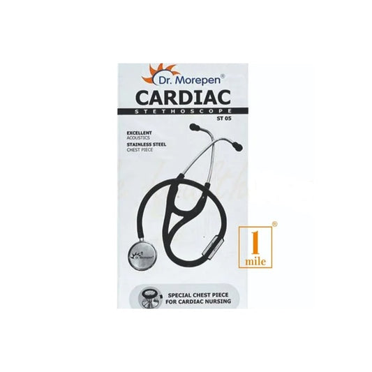 Dr Morepen The Professional's Cardiac Stethoscope ST05 Stethoscope (Black)