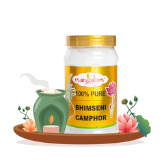 Mangalam 100% Pure Bhimseni Camphor Block pieces Bottle Jar