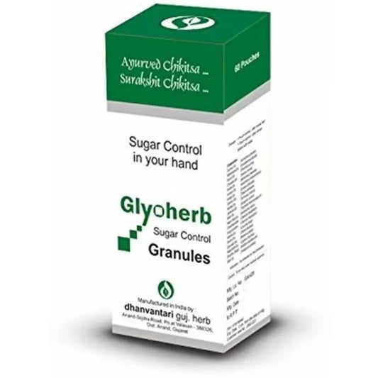 Dhanvantari Ayurvedic Glyoherb Zuckerkontrolle Nützlich bei Diabetes Granulat 60 Beutel in Box