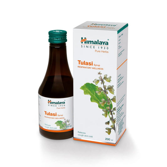 Himalaya Pure Herbs Respiratory Wellness Herbal Ayurvedic Tulasi lindert Husten und Erkältung Sirup 200 ml