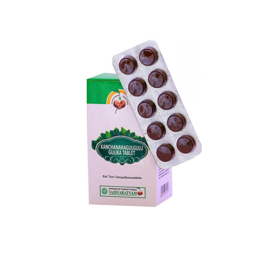 Vaidyaratnam Ayurvedic Kanchanara Gulgulu Gulika 100 Tablet