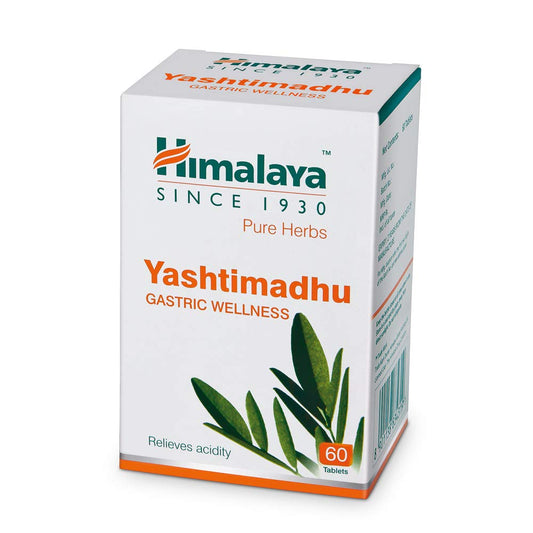 Himalaya Pure Herbs Желудочный оздоровительный травяной аюрведический препарат Яштимадху, снижающий кислотность, 60 таблеток