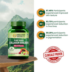 Himalayan Organics Plant Based Collagen Builder With 8 B Vitamins Vegetarian 90 Capsules