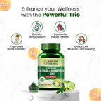 Himalayan Organics Plant Based Calcium Magnesium Zinc D3 + K2 Vegetarian 120 Capsules