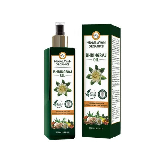 Himalayan Organics Bhringraj-Öl kontrolliert Haarausfall und fördert das Haarwachstum, 200 ml