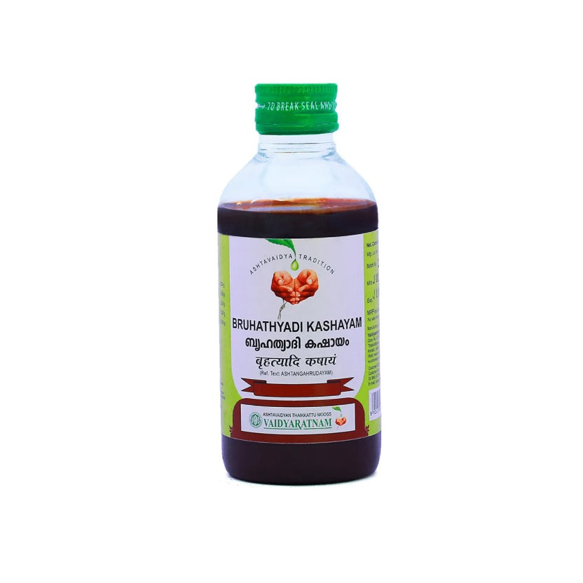 Vaidyaratnam Ayurvedische Bruhathyadi Kashayam-Flüssigkeit 200 ml