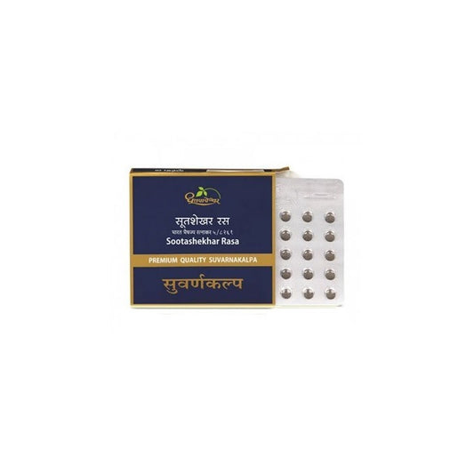 Dhootapapeshwar Ayurvedische Sootashekhar Rasa Suvarnakalpa-Tabletten in Premiumqualität