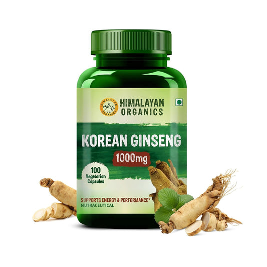 Himalayan Organics Koreanischer roter Ginseng 1000 mg/Portion, vegetarisch, 100 Kapseln