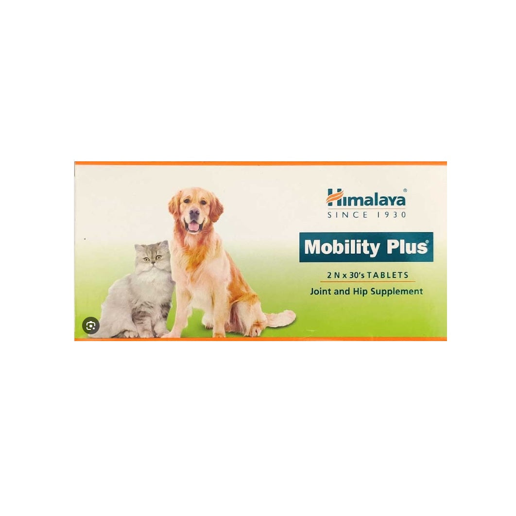 Himalaya Mobility Plus Gelenk- und Hüftergänzungsmittel für Hunde und Katzen, 60 Tabletten