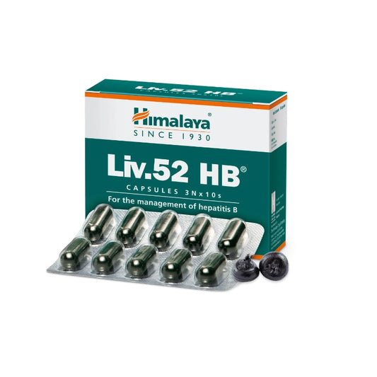 Himalaya Herbal Ayurvedic Liv.52 HB Эффективное лечение гепатита B 3 х 10 черных капсул