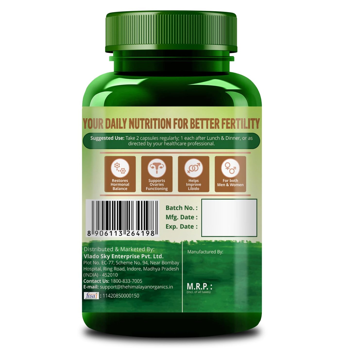 Himalayan Organics Fertility Aid Vegetarian 60 Capsules