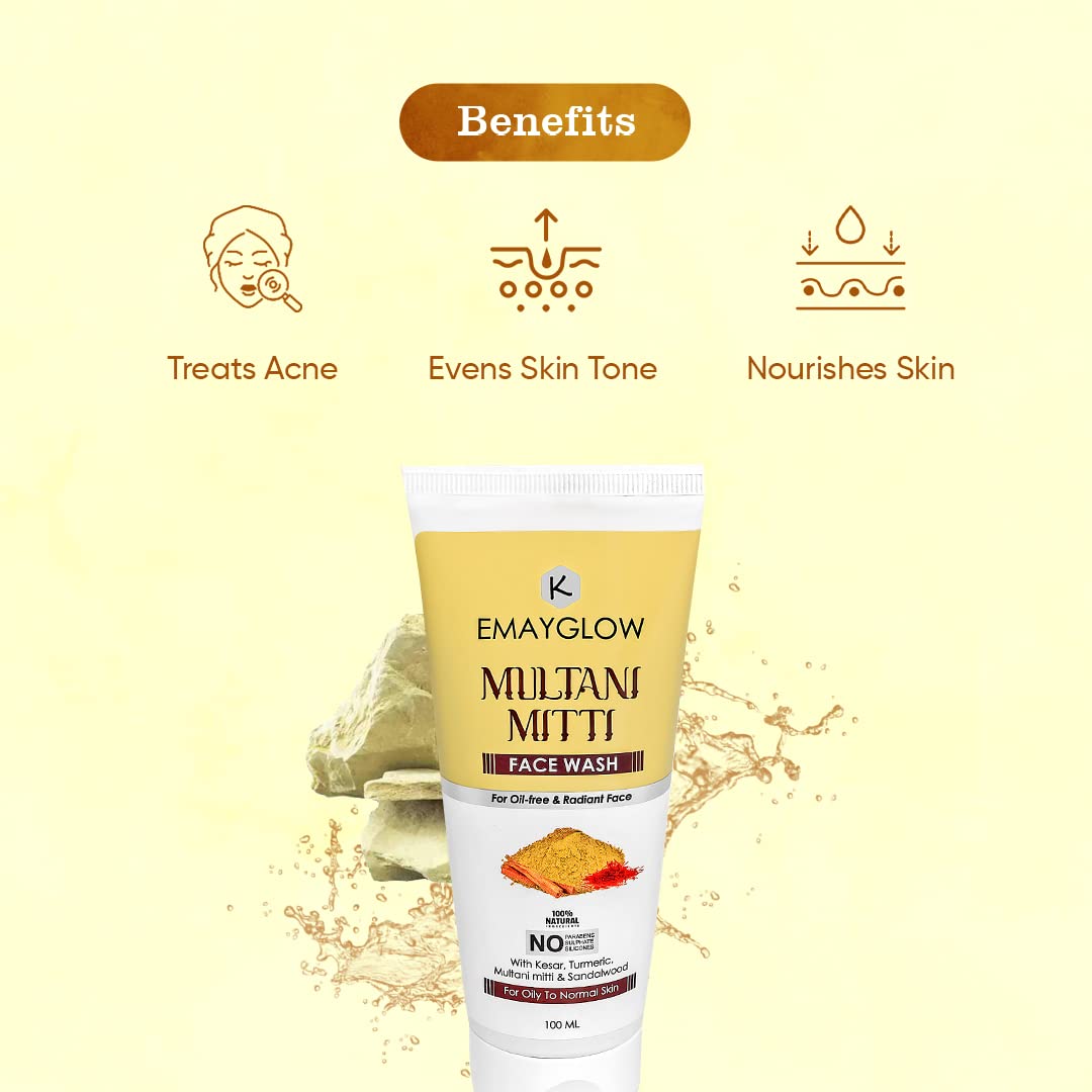Kalyan Wellness Emayglow Multani Mitti Face Wash 100ml