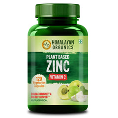 Himalayan Organics Plant Based Zinc With Vitamin C Vegetarian 120 Capsules