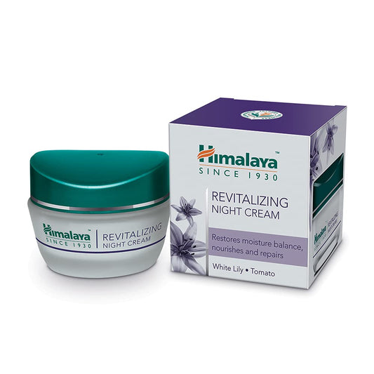 Himalaya Herbal Ayurvedic Personal Care Revitalisierende Nachtcreme, stellt den Feuchtigkeitshaushalt wieder her und nährt und repariert 50 g