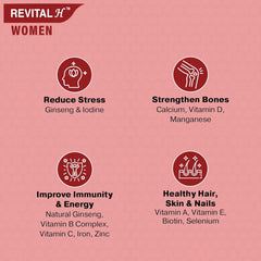 Revital H For Woman with Multivitamins,Calcium,Zinc & Natural Ginseng 30 Capsules