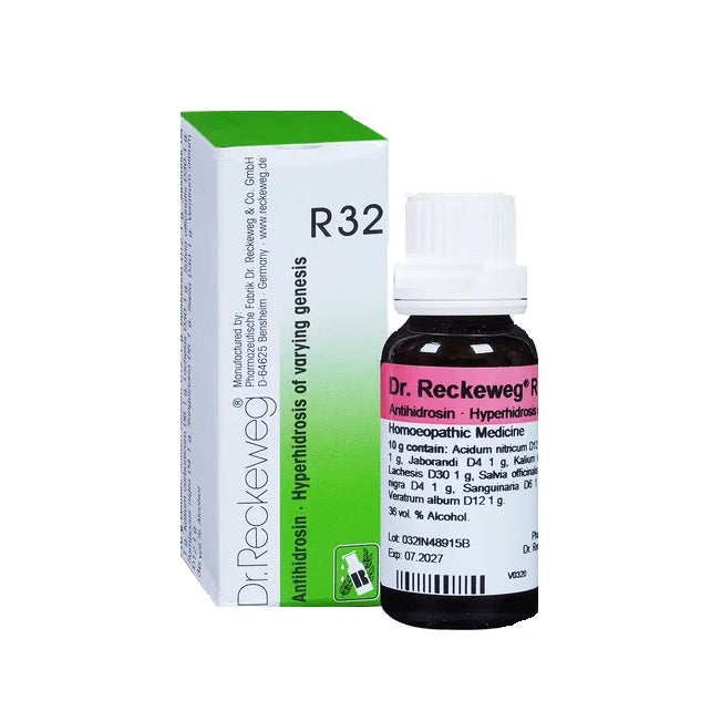 Dr. Reckeweg Homöopathie R32 Übermäßiges Schwitzen Tropfen 22 ml