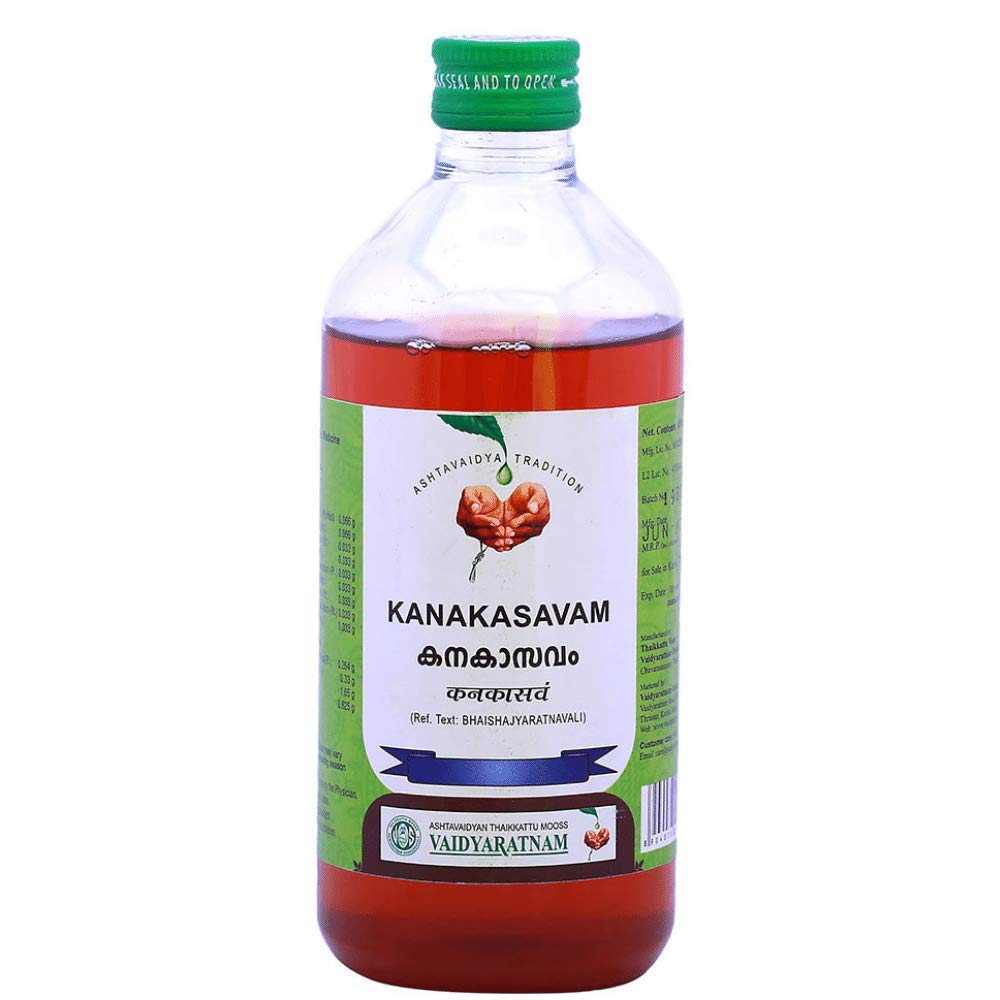 Vaidyaratnam Ayurvedische Kanakasavam-Flüssigkeit 450 ml