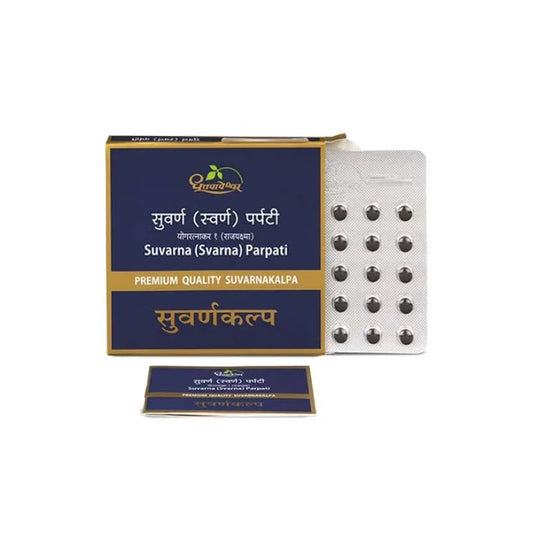 Dhootapapeshwar Ayurvedische Suvarna (Svarna) Parpati Premium Qualität Suvarnakalpa Tabletten