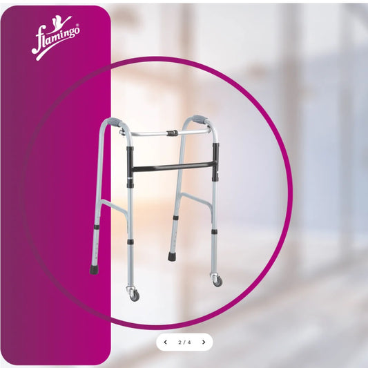 Flamingo Health Orthopaedic Walker with Castor (360° rotating wheels) Universal Code 2335