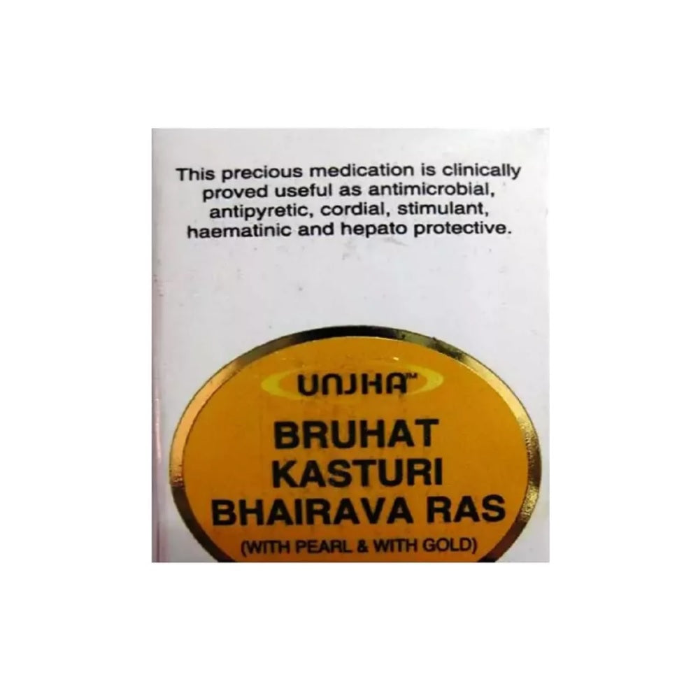 Unjha Brihat Kasturi Bhairav Ras (Swarna Moti Yukta) Tablet