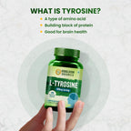 Добавка L-тирозин от Himalayan Organics поддерживает когнитивное здоровье, улучшает обмен веществ, здоровую нервную систему (120 капсул)