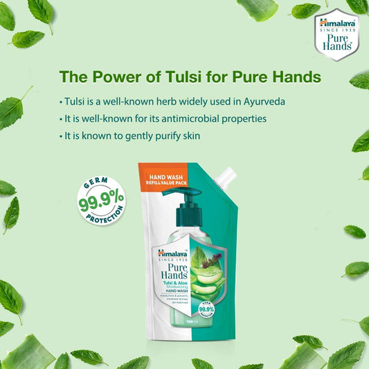 Himalaya Herbal Ayurvedic Personal Care Pure Hands Tulsi &amp; Aloe Moisturizing spendet Feuchtigkeit und verhindert übermäßige Trockenheit Handwäsche