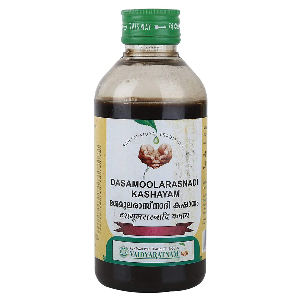 Vaidyaratnam Ayurvedic Dasamoolarasnadi Kashayam Flüssigkeit 200 Ml