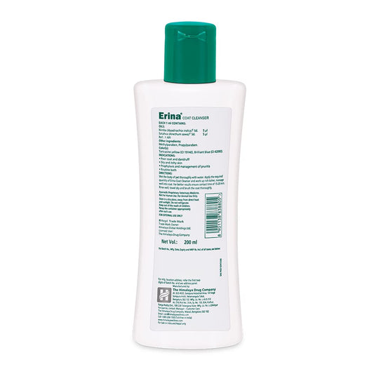 Himalaya Erina Pet Coat Cleanser For Routine Bathing Minty Fragrance Liquid