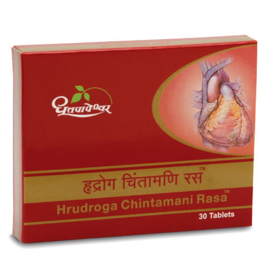 Dhootapapeshwar Ayurvedic Hrudroga Chintamani Rasa 30 Tablets