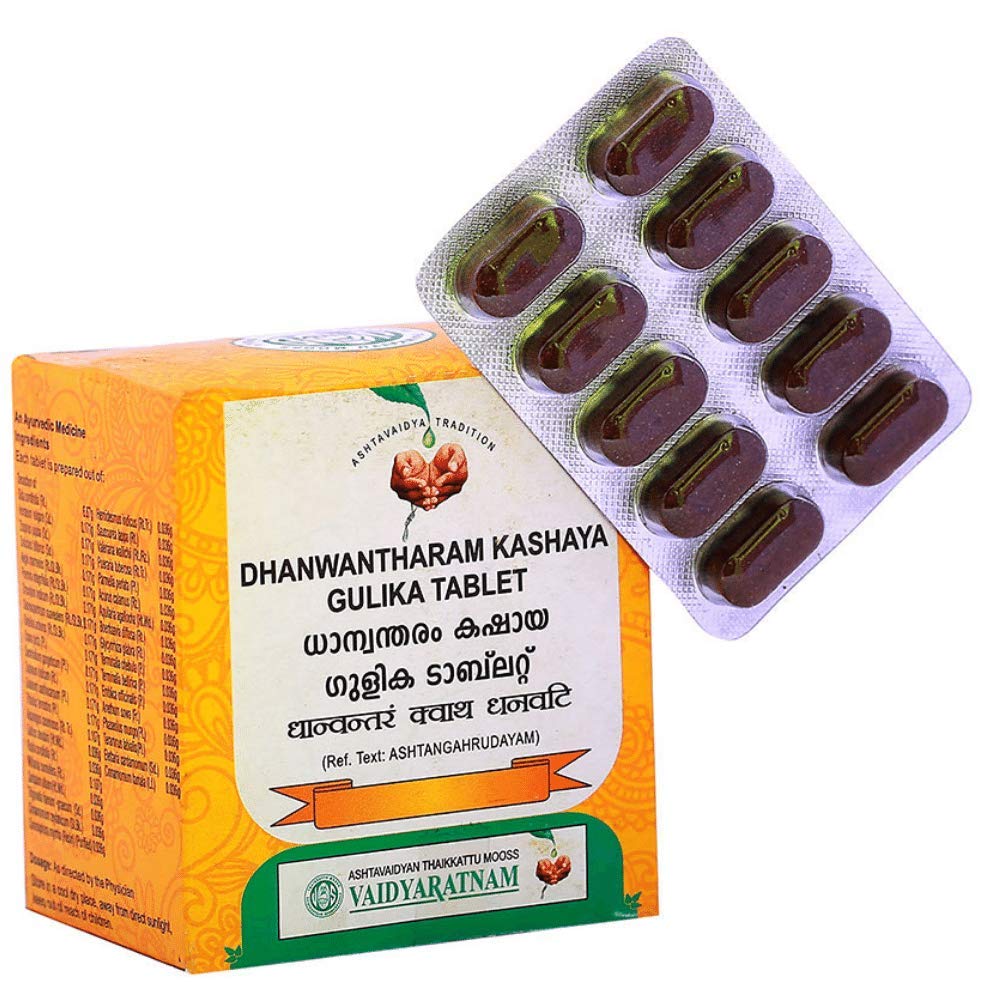 Vaidyaratnam Ayurvedic Dhanwantharam Kashaya Gulika 100 Tablet