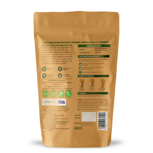 Himalayan Organics Ashwagandha-Pulver 250 g