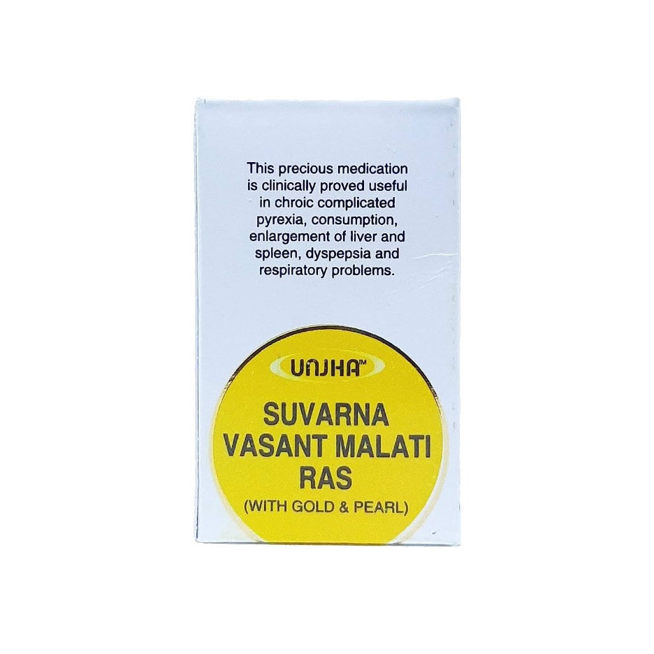 Unjha Ayurvedic Vasant Malti Ras (Swarna Yukta) Tablette