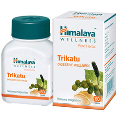 Himalaya Pure Herbs Травяной аюрведический трикату для здоровья пищеварительной системы, снимает расстройство желудка, 60 таблеток