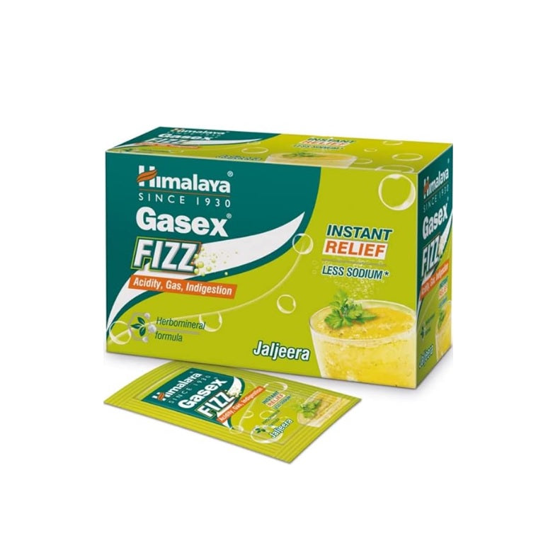 Himalaya Gasex Fizz Instant Relief (Lemon,Orange & Jaljeera Powder 5g 25 Sachet