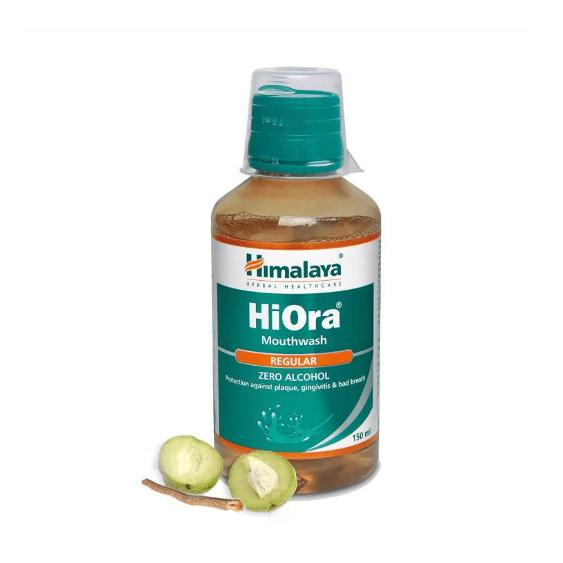 Himalaya Herbal HiOra Mouthwash Regular Zero Alcohol Liquid 150 ml