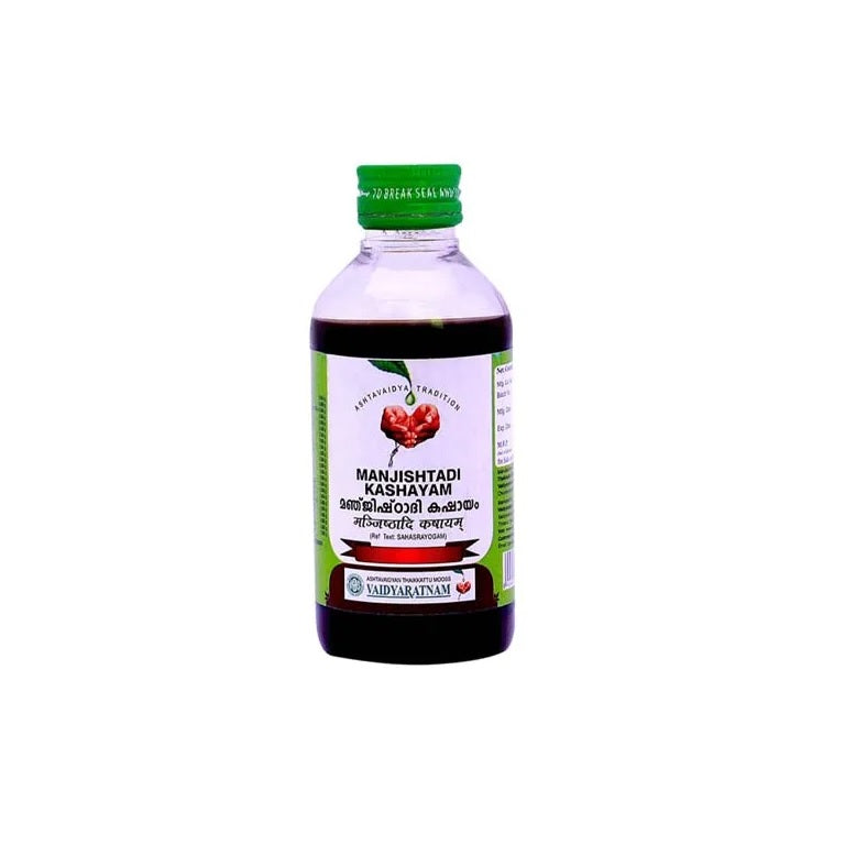 Vaidyaratnam Ayurvedische Manjishtadi Kashayam-Flüssigkeit 200 ml