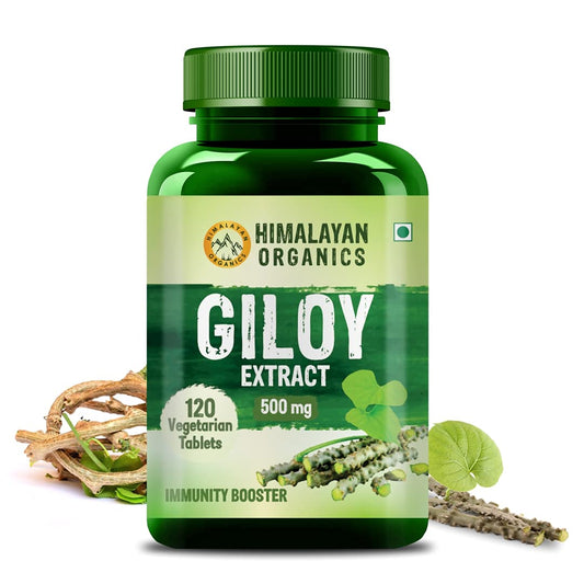 Himalayan Organics Giloy-Extrakt Immunitätsverstärker Hilft bei der Blutreinigung 120 vegetarische Tabletten