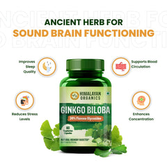 Himalayan Organics Ginkgo Biloba Vegetarian 60 Capsules