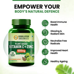 Himalayan Organics Zinc With Vitamin C Vegetarian 120 Tablets