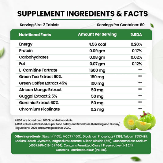 Himalayan Organics L-карнитин 2000 мг/порция поддерживает восстановление мышц, сжигание жира и энергию, вегетарианские таблетки