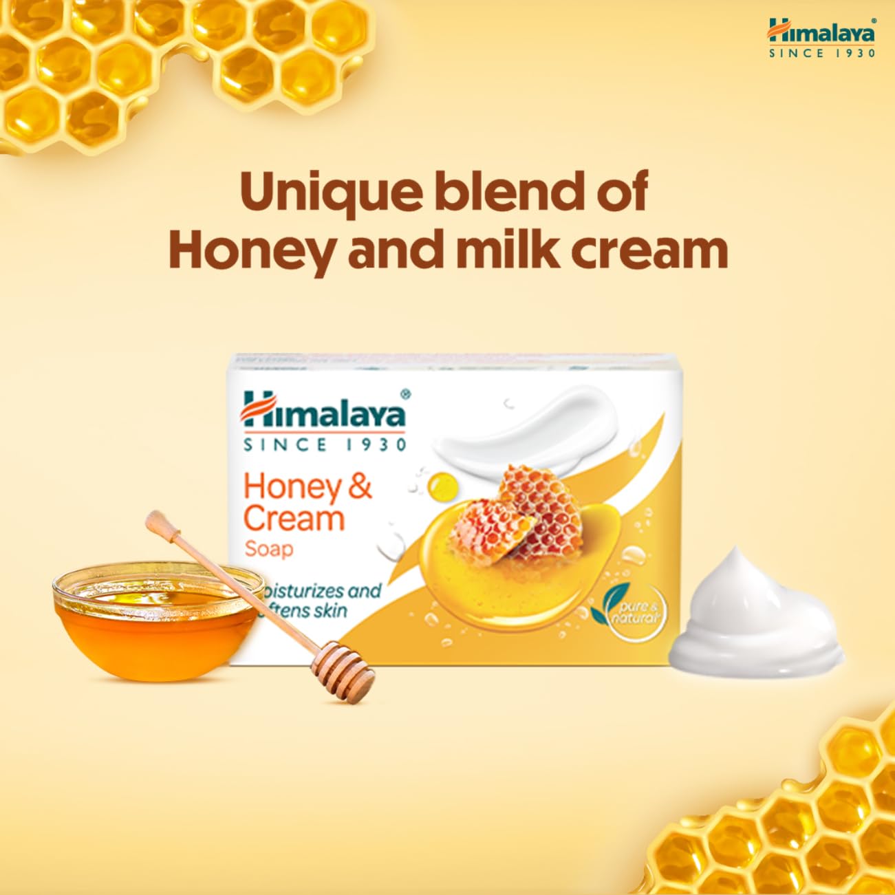 Himalaya Honey & Cream Moisturizes And Softes Skin Soap