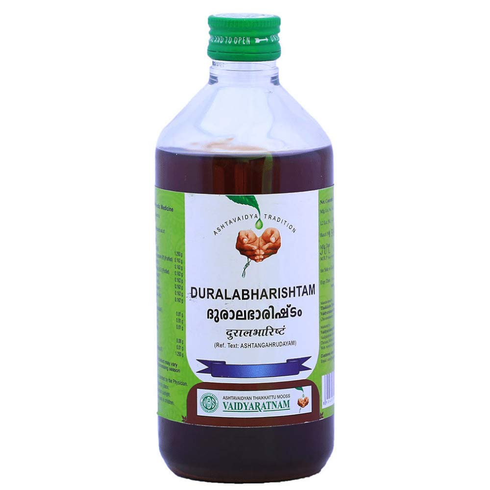 Vaidyaratnam ayurvedic Duralabharishtam Liquid 450ml