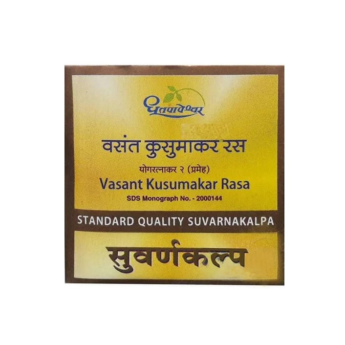 Dhootapapeshwar Ayurvedic Vasant Kusumakar Ras Standard Quality Suvarnakalpa Tablet