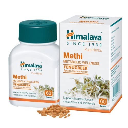 Himalaya Pure Herbs Metabolic Wellness Herbal Ayurvedic Methi unterstützt einen gesunden Glukosestoffwechsel und Lipidspiegel, 60 Tabletten