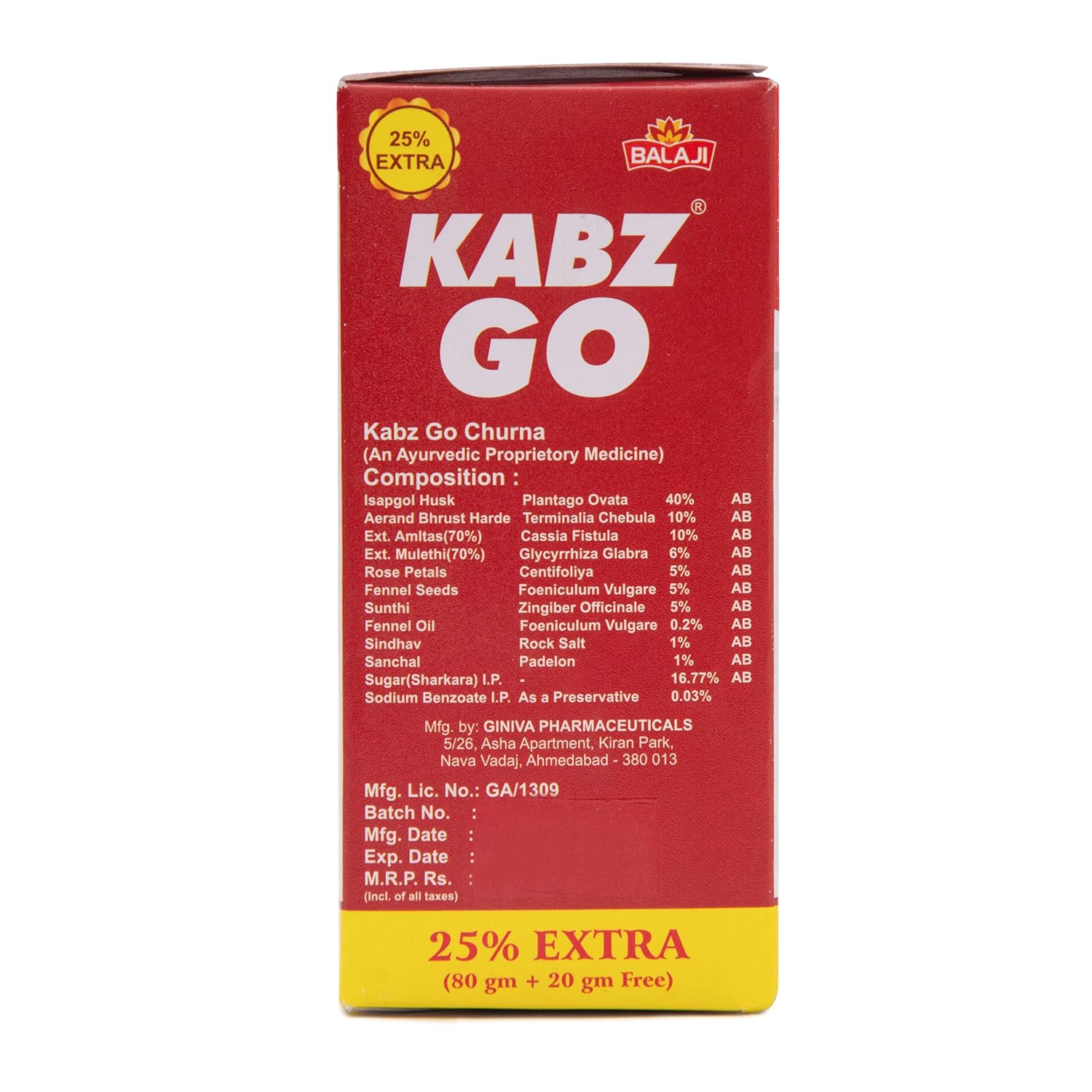 Balaji Sansthan Ayurvedic Kabz Go Churna For Fast Constipation Relief Churna Powder & Capsule