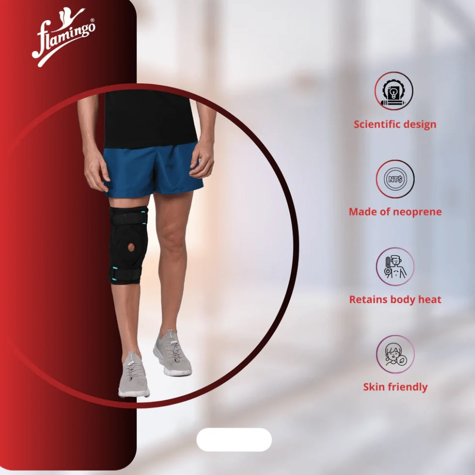 Flamingo Health Orthopaedic Osteo Arthritis Knee Support Neoprene Black Code 2365